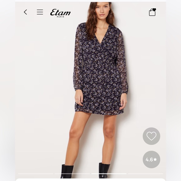 Last chance! PRIMROSE V-Neck Long-Sleeve Floral Mini Dress - Picture 7 of 8